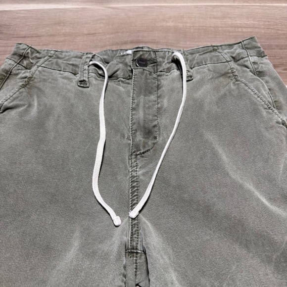 Paige Wide Leg Pants Womens 28 Green Lyocell Drawstring Relaxed Casual Trousers - Picture 4 of 13